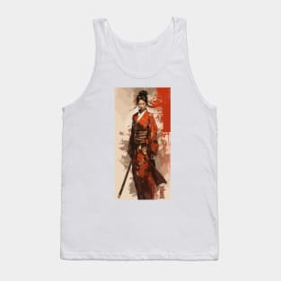 Samurai girl with katana Tank Top